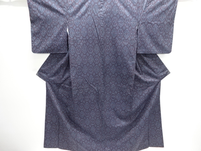 JAPANESE KIMONO / ENSEMBLE KIMONO / SILK / NISHIJIN / DENSHO TSUMUGI / WOVEN FLORAL CREST